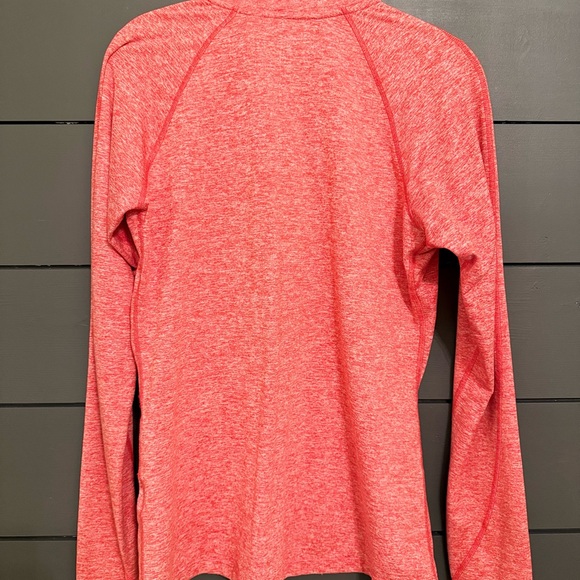 Nike Women's Red Long Sleeve Quarter-Zip Tee - Picture 3 of 6